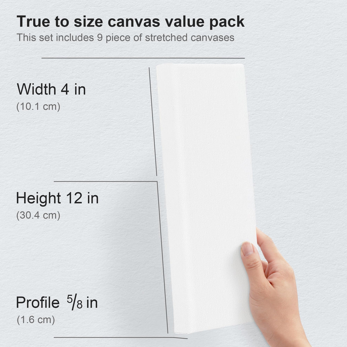 PHOENIX Skinny Stretched Canvas, 4x12 in, 9-Pack