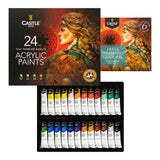 Castle Art Supplies Acrylic Paint Set, 24 x 12ml