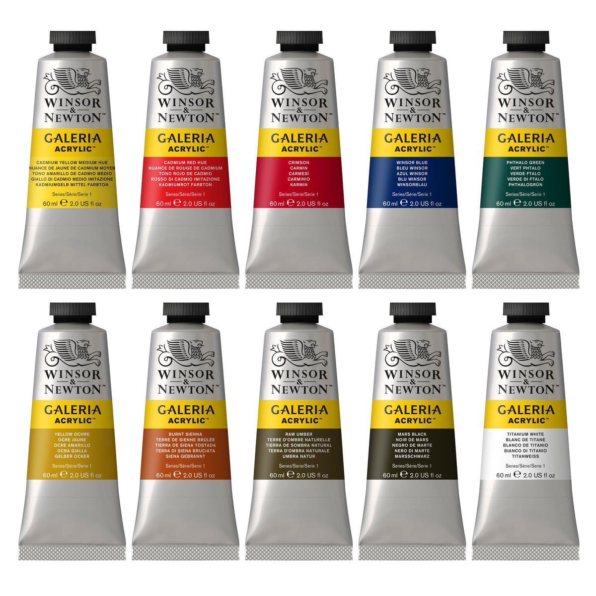 Winsor & Newton Galeria Acrylic Paint, 10 x 60ml