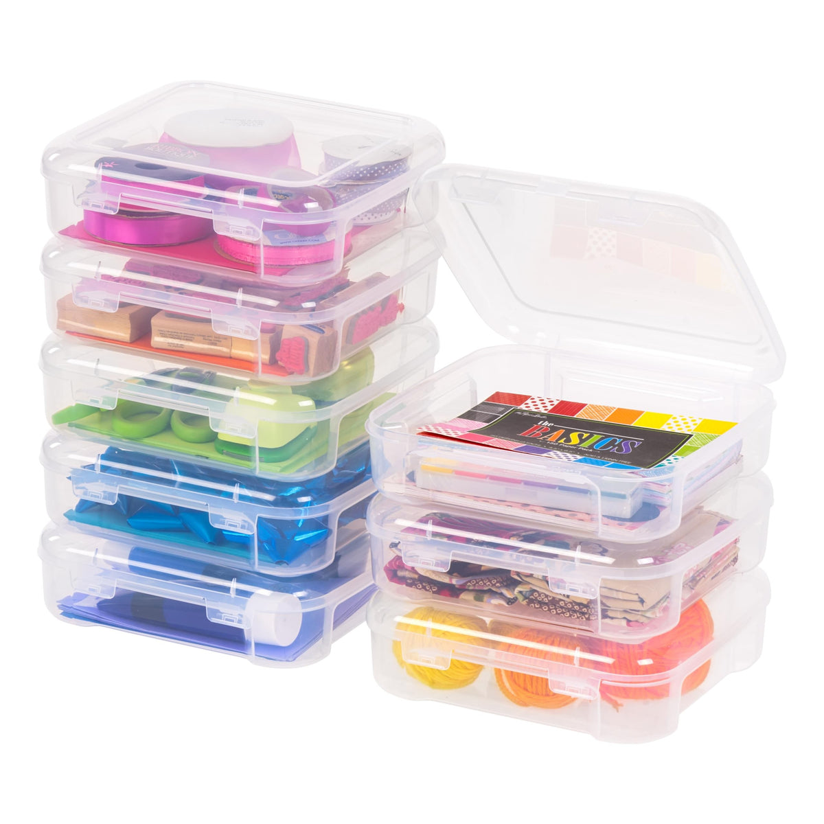IRIS USA 6 x 6 Thick Scrapbook Case, 8-Pack, Clear, 8 cases
