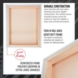U.S. Art Supply Extra-Deep Stretched Canvas, 16x20 in, 2-Pack