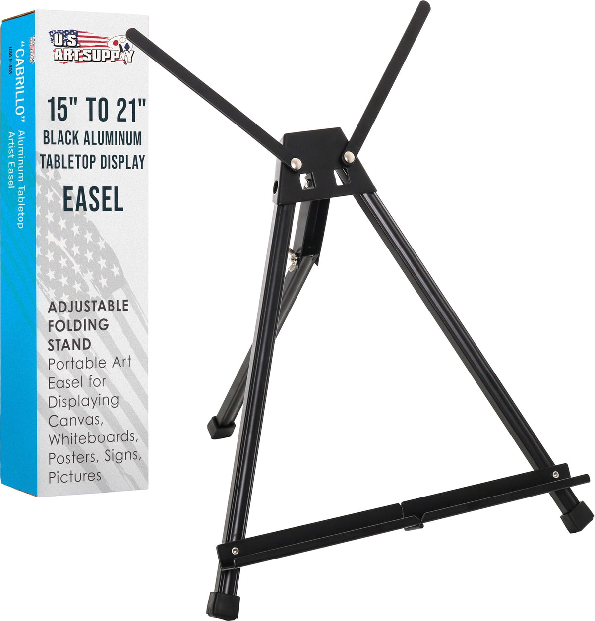 U.S. Art Supply Tabletop Easel, 15-21 in