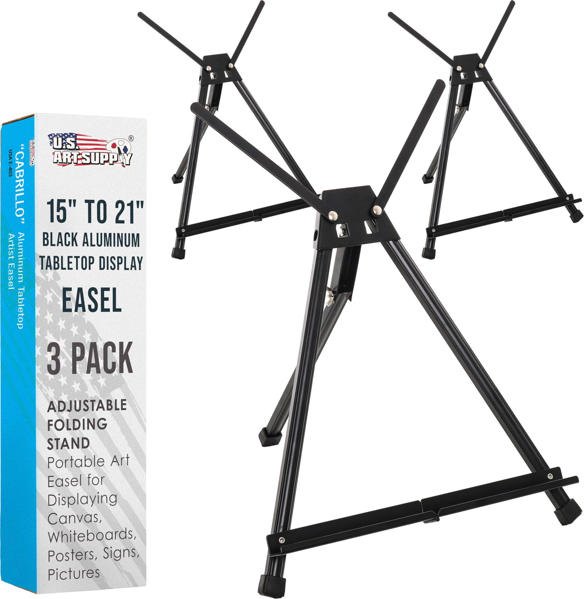 U.S. Art Supply Tabletop Easel, 15-21 in