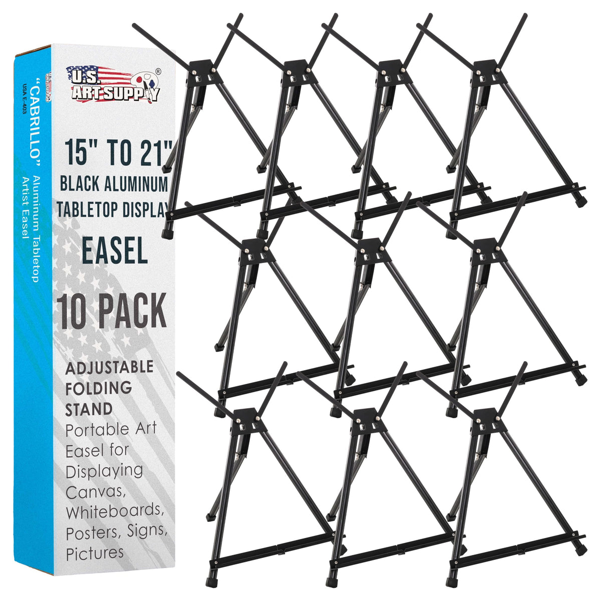 U.S. Art Supply Tabletop Easel, 15-21 in