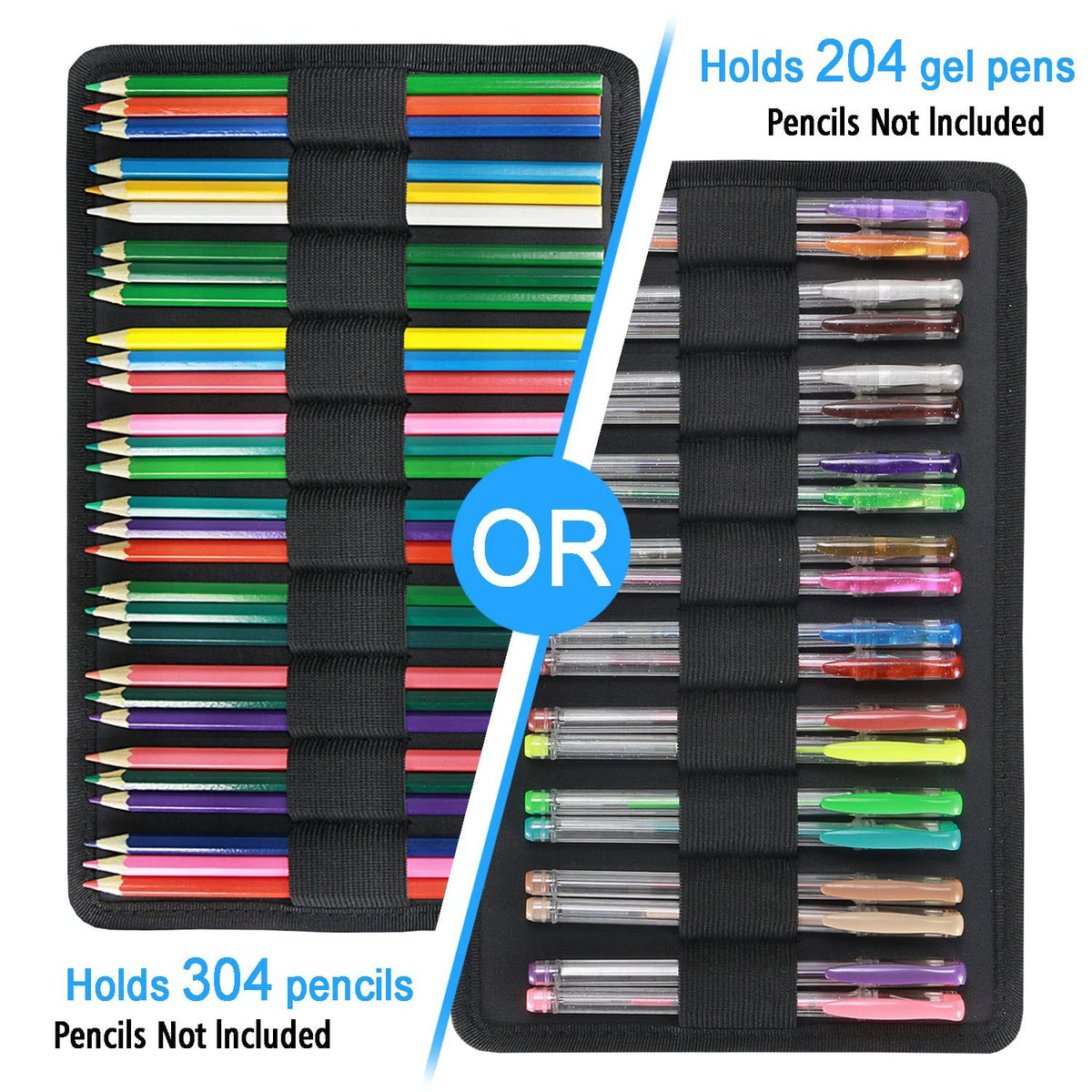 YOUSHARES 300-Slot Colored Pencil Case, 4 Layers, 300 slots