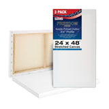 U.S. Art Supply Stretched Canvas, 4x12 in, 6-Pack