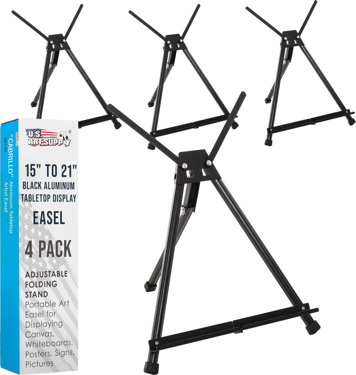 U.S. Art Supply Tabletop Easel, 15-21 in