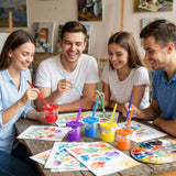 Paint Cups with Lids and Brushes, 20-Pack