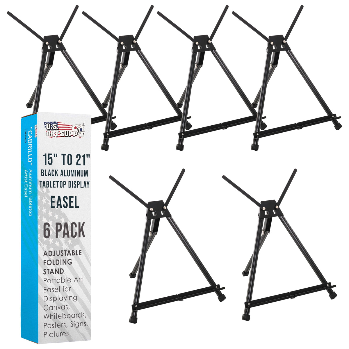 U.S. Art Supply Tabletop Easel, 15-21 in