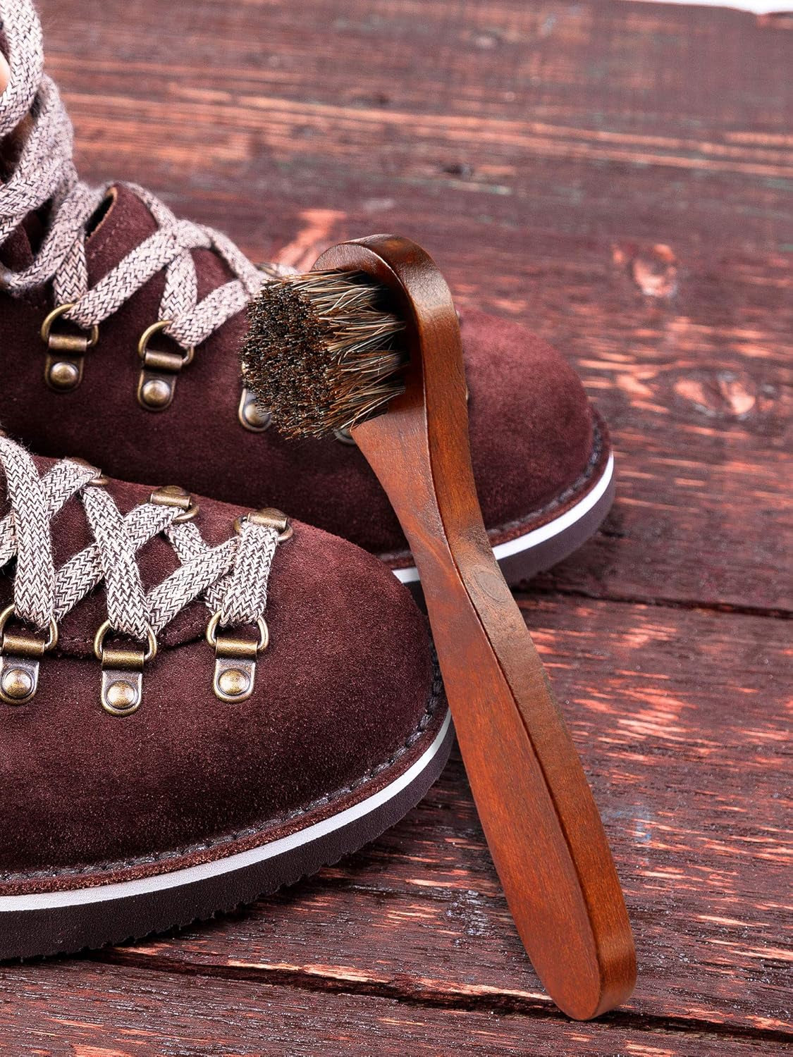3 Pieces Horsehair Polish Applicator Brush Kit Saddle Soap Shoe Shine Brush Leather Boot Clean Dauber Applicators