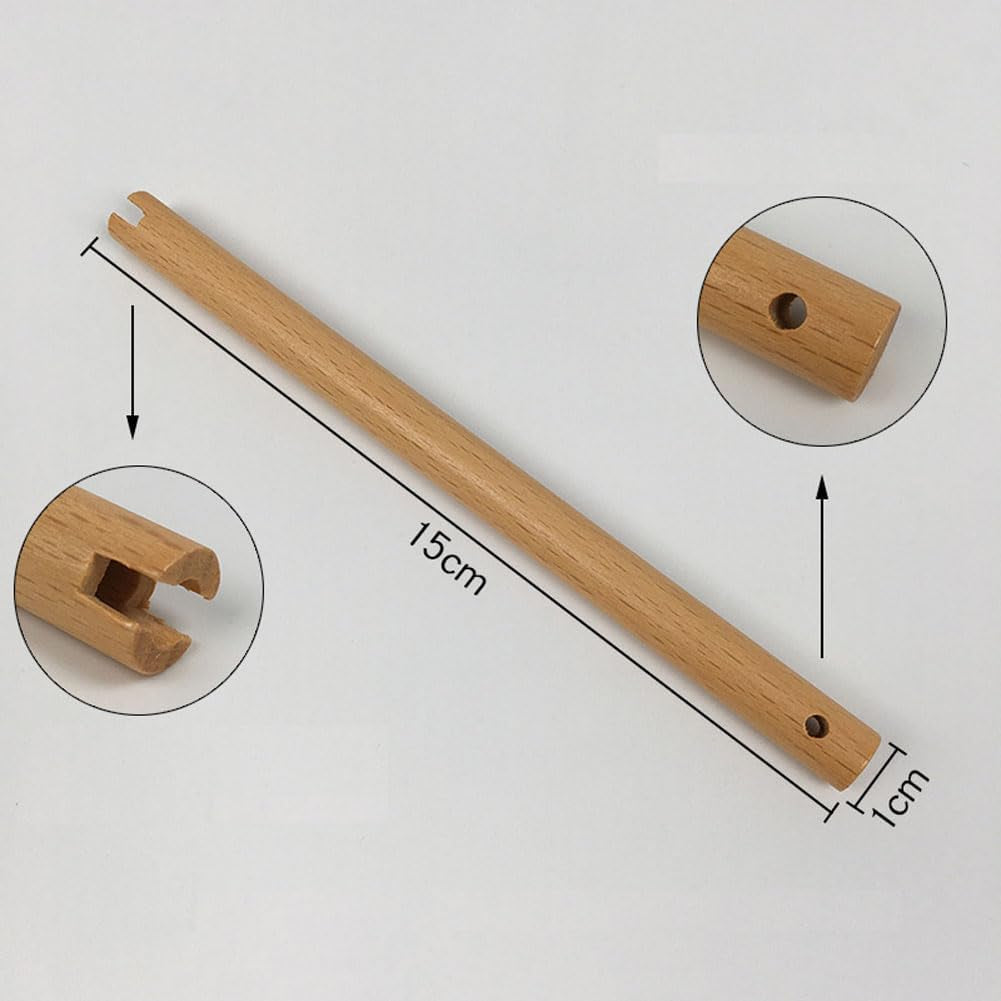 12Pcs Wooden Handheld Fan Handle Craft Fan Making Handle Stick Accessories for Hand Fans DIY Supplies