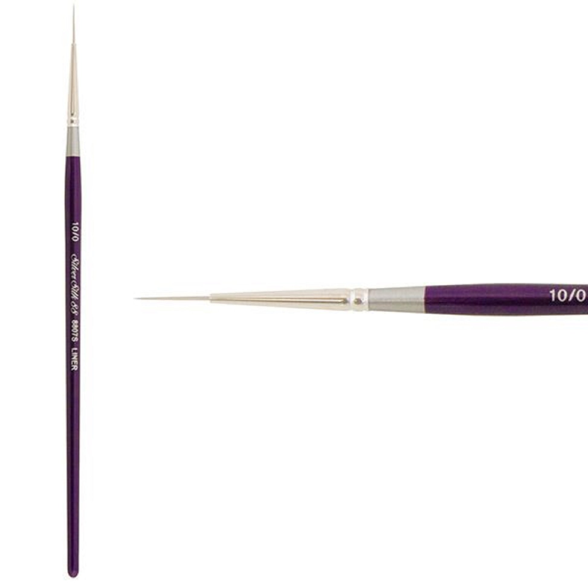 Silver Silk 88  Short Handle Synthetic Brush #10x0 Liner