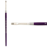 Silver Silk 88 Short Handle Brush Size 2 Chisel Blender