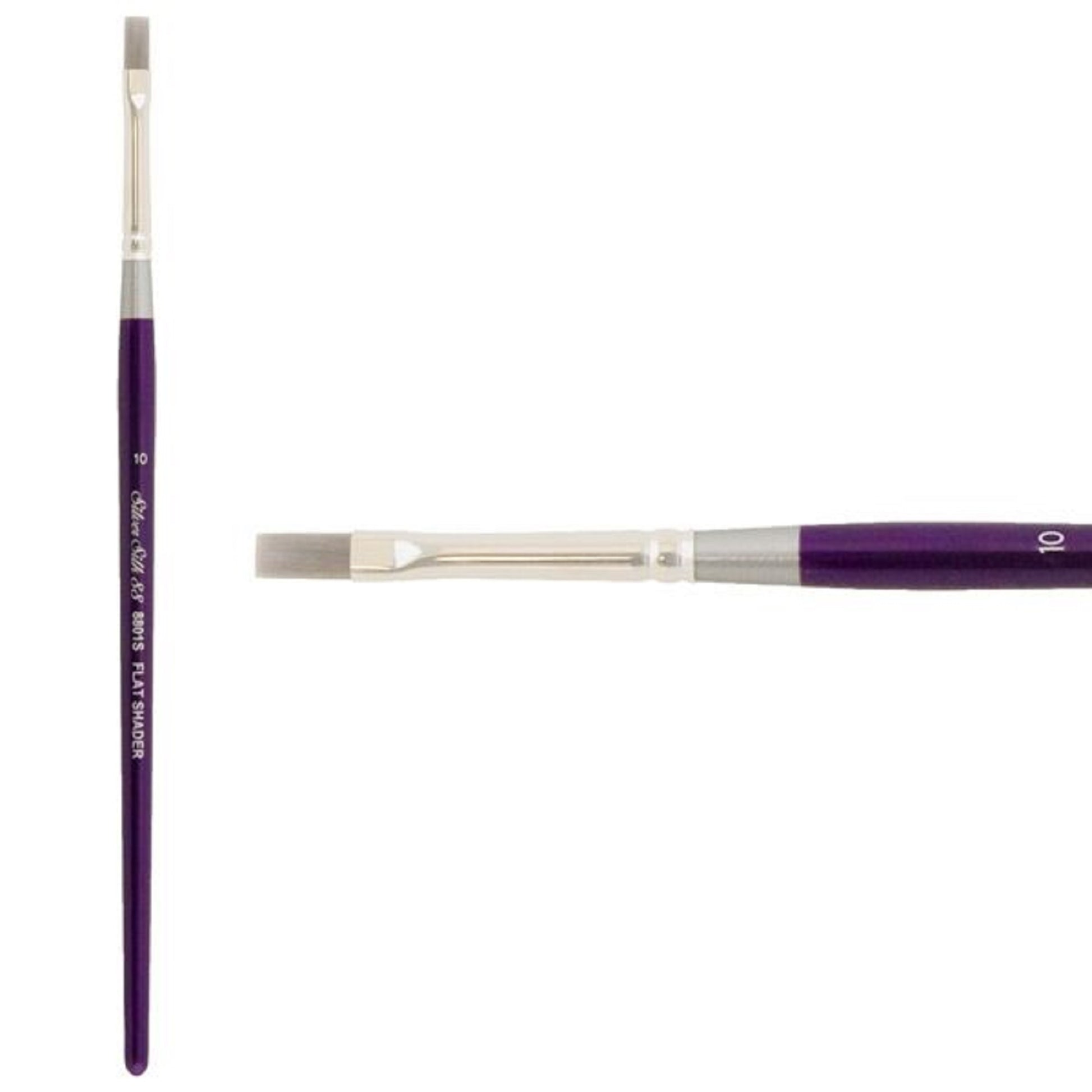 Silver Silk 88 Short Handle Synthetic Flat Shader Brushes
