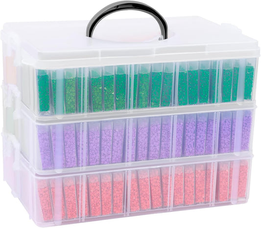 Diamond Painting Storage Container, 240 Grids, Bead Organizer for Art Supplies, Jewelry Craft Storage Box
