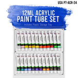 U.S. Art Supply 24 Color Acrylic Paint Set, 12ml