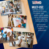 U.S. Art Supply Stretched Canvas, 4x12 in, 6-Pack
