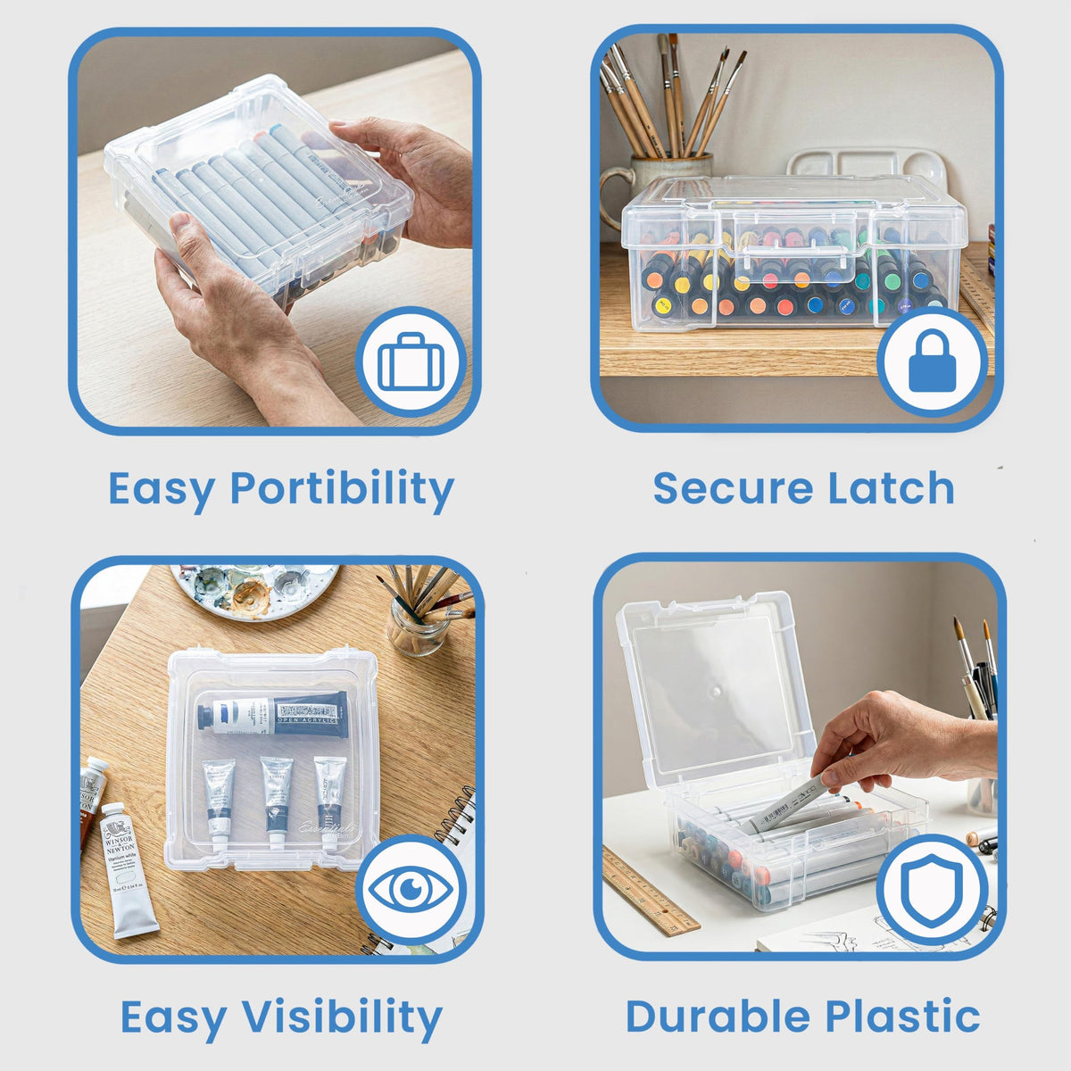 ArtBin 6953AB ClearView 6 x 6 Box, Clear, Clear