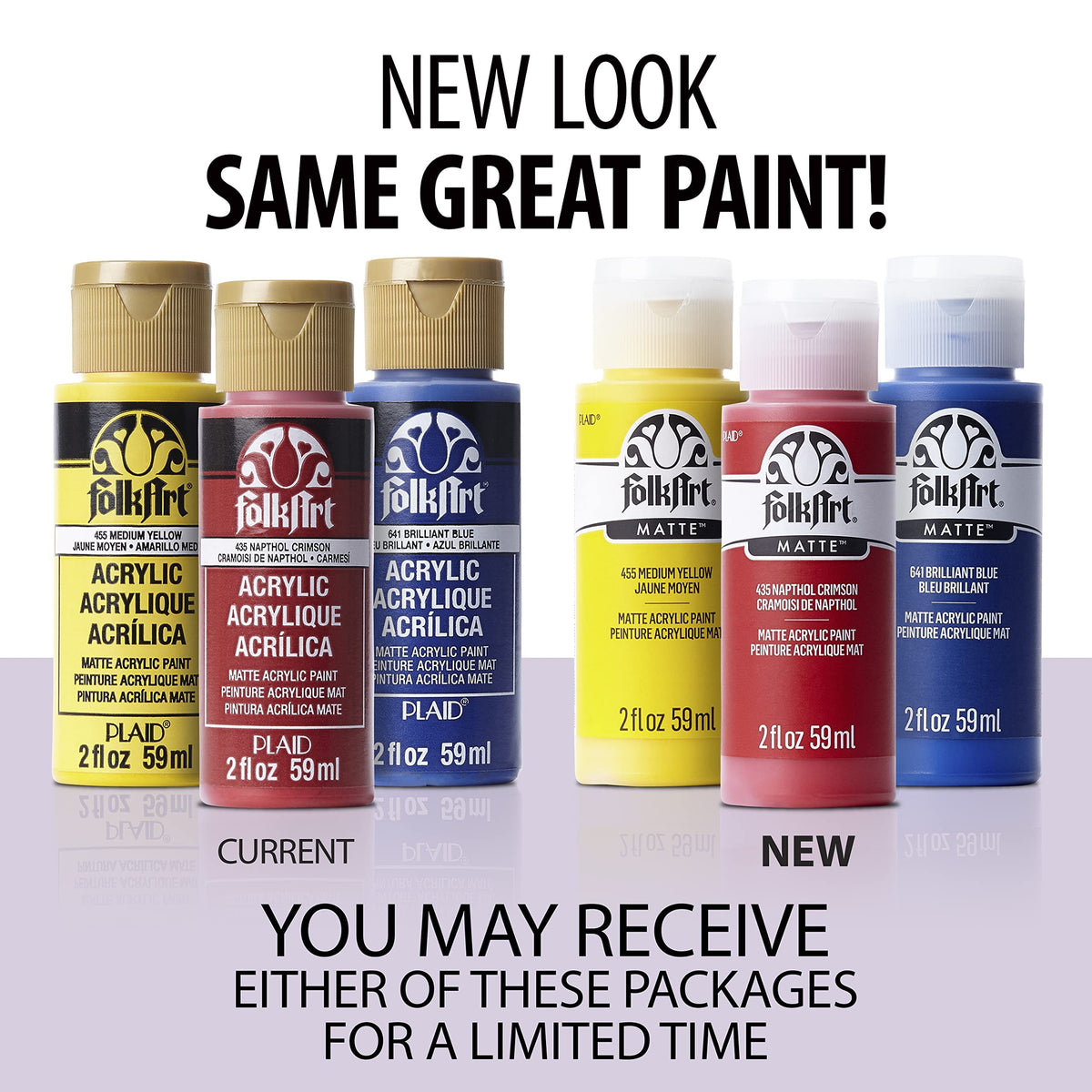 FolkArt Acrylic Paint Set – 18 Matte Colors, 2 oz Bottles