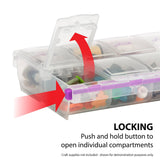 CRAFT MATES Bead Organizer, 14 Locking Compartments, 14 compartments