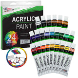 U.S. Art Supply 24 Color Acrylic Paint Set, 12ml