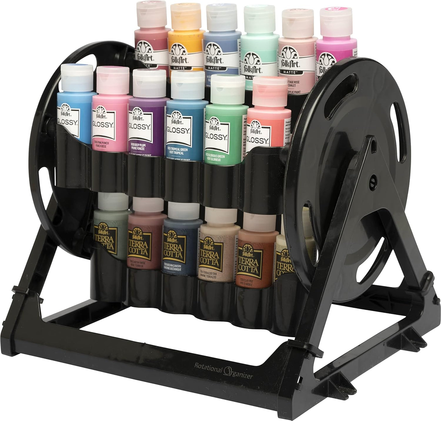Rotational Organizer for Acrylic Storage, Holds 24 Standard 2 Fl Oz Bottles, DIY Arts & Crafts Organizer, 31100