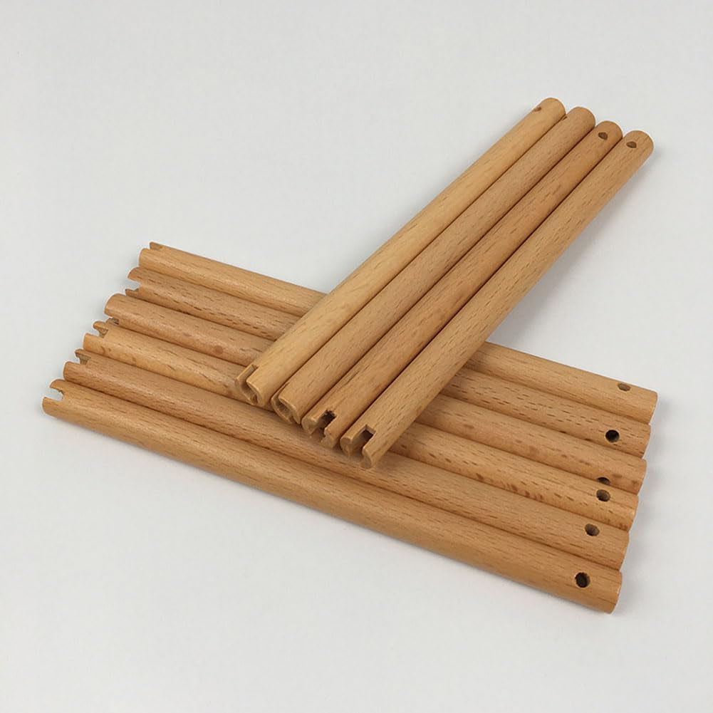 12Pcs Wooden Handheld Fan Handle Craft Fan Making Handle Stick Accessories for Hand Fans DIY Supplies