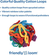 Quality Cotton Weaving Loops in Rainbow Colors – 7” Traditional Size | Weave 6 Functional Potholders | Made in the USA