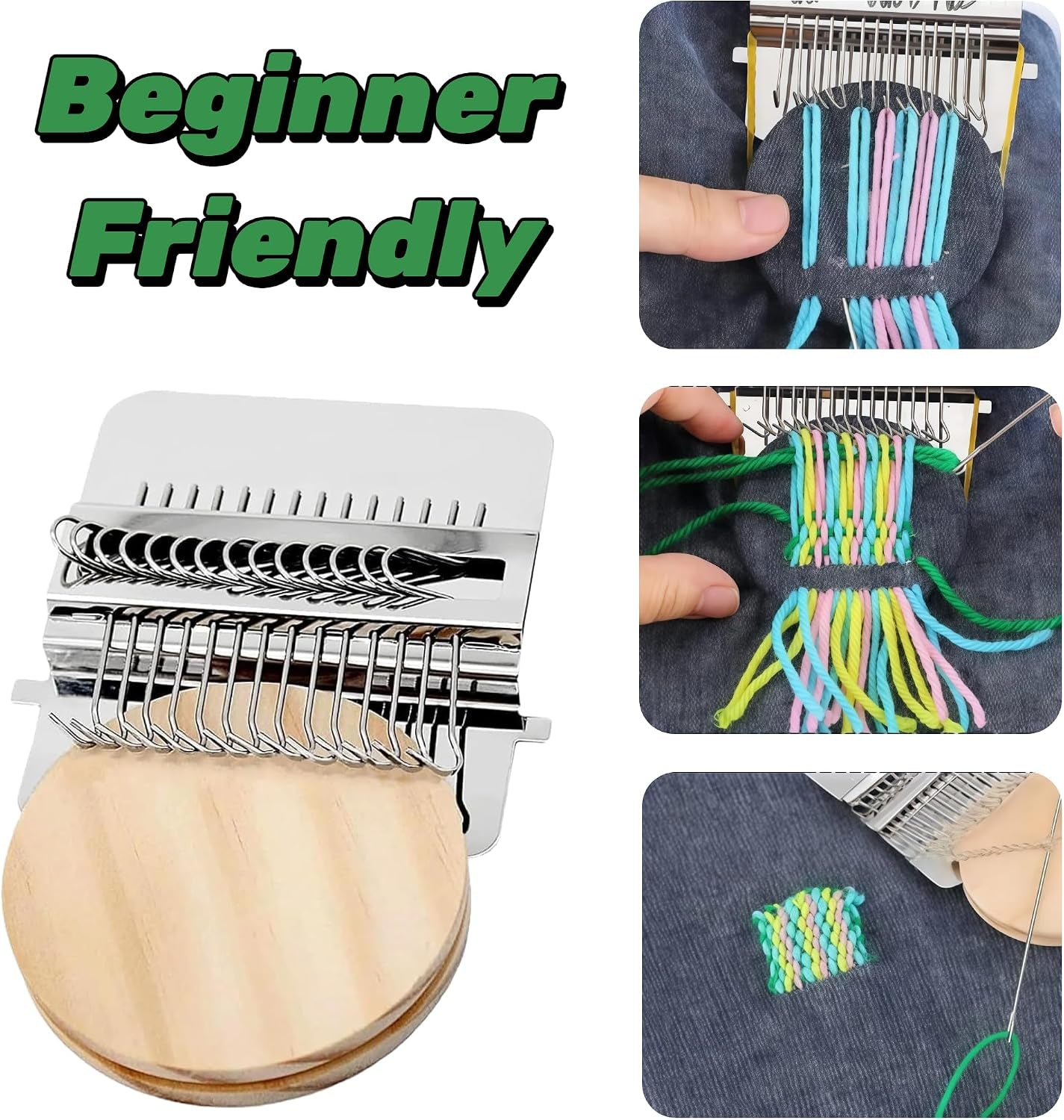 Knit Patch Kit, Knitpatch Patchmaker 2.0 Kit-Knitting for Beginners, Portable Patch Darning Kits, Patchwork Weaving Tool Set for Quickly Sewing Repair, Sewing (14 Hooks)