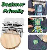 Knit Patch Kit, Knitpatch Patchmaker 2.0 Kit-Knitting for Beginners, Portable Patch Darning Kits, Patchwork Weaving Tool Set for Quickly Sewing Repair, Sewing (14 Hooks)
