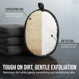 SERRENTO Natural Loofah Shower Body Scrubber for Men, Egyptian Luffa Sponge Exfoliating Loofah, Body Sponges for Shower, Hygiene Essentials, Bath Loofahs Scrubber Shower Tool - 2PCS Black & White Set