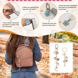 223Pcs Keychain Making Kit Bag Charm Kit 86 Charms 10 Keychain Clips with Key Ring Jewelry Plier,15 Extender Chain Swivel Snap Hooks Gold Charms 100 Jump Ring DIY Craft Supplies