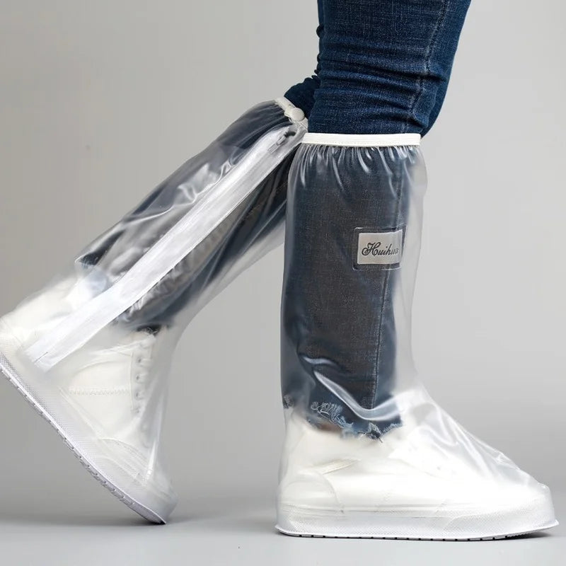 Men'S and Women'S High Tube Shoe Cover with Pressed Edge and Thickened Sole Wear Resistant and High Quality Rainproof Shoe Cover