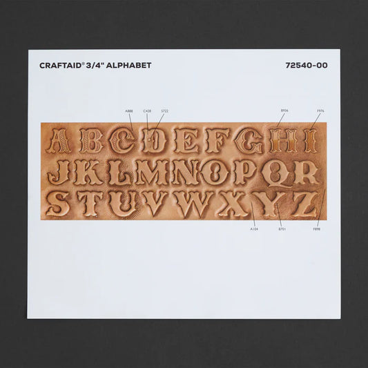 Tandy Leather Alphabet Craftaid® 3/4" (1.9 cm)