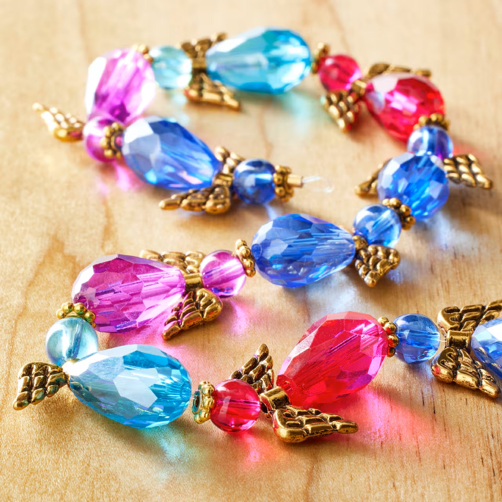 Multicolor Glass & Metal Angel Beads by Bead Landing