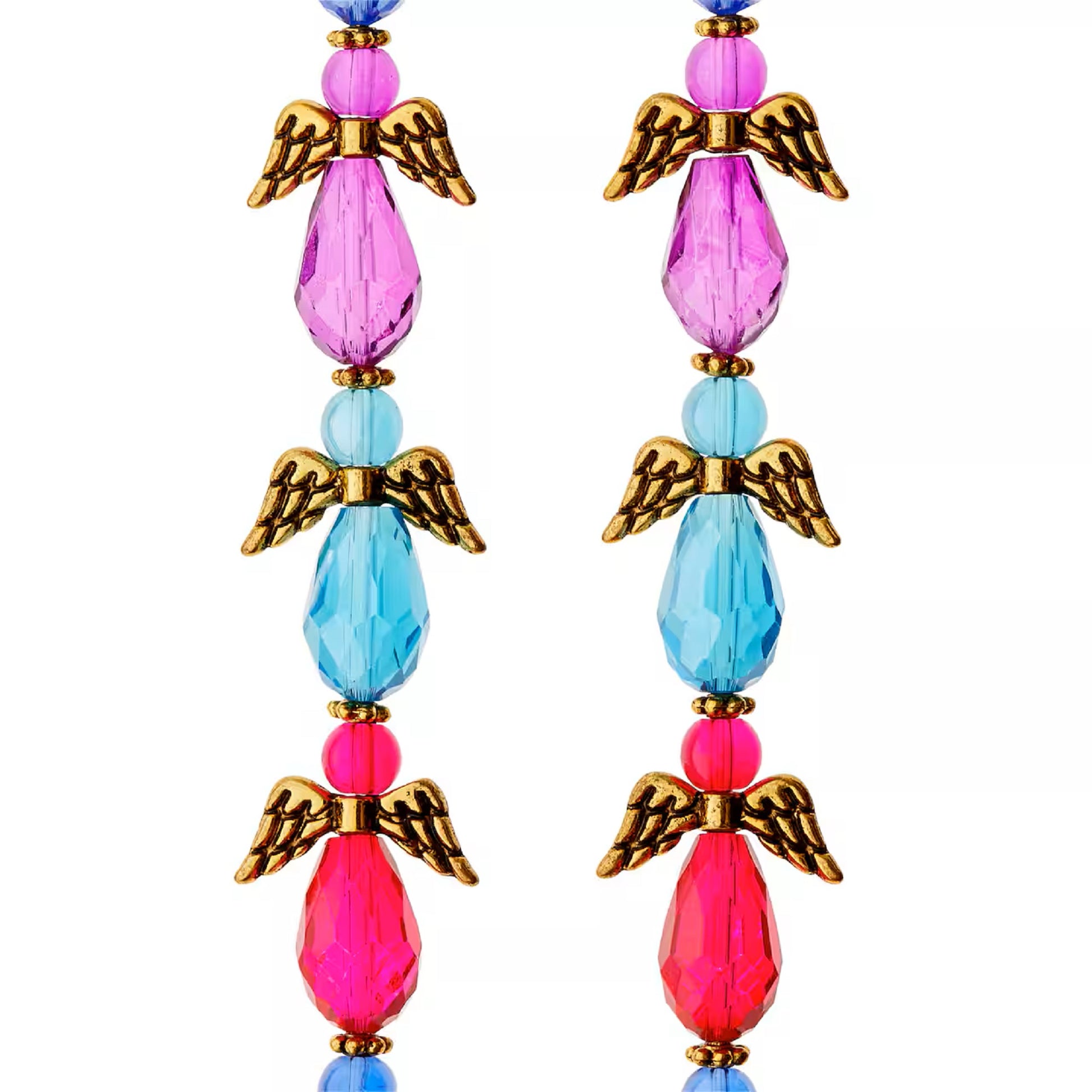 Multicolor Glass & Metal Angel Beads by Bead Landing