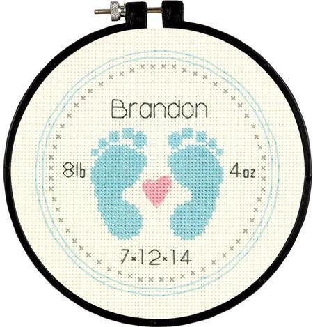 Baby Footprints Learn-A-Craft Beginner Cross Stitch Kit