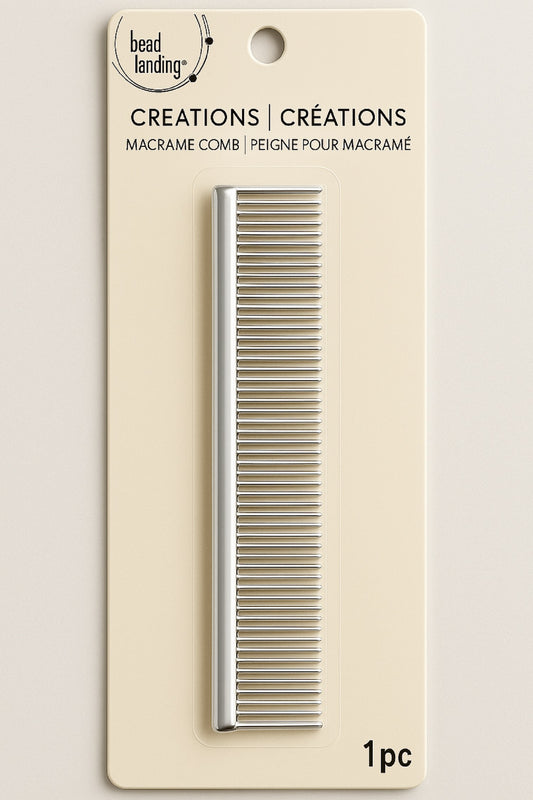 Bead Landing Macrame Comb – 1 pc