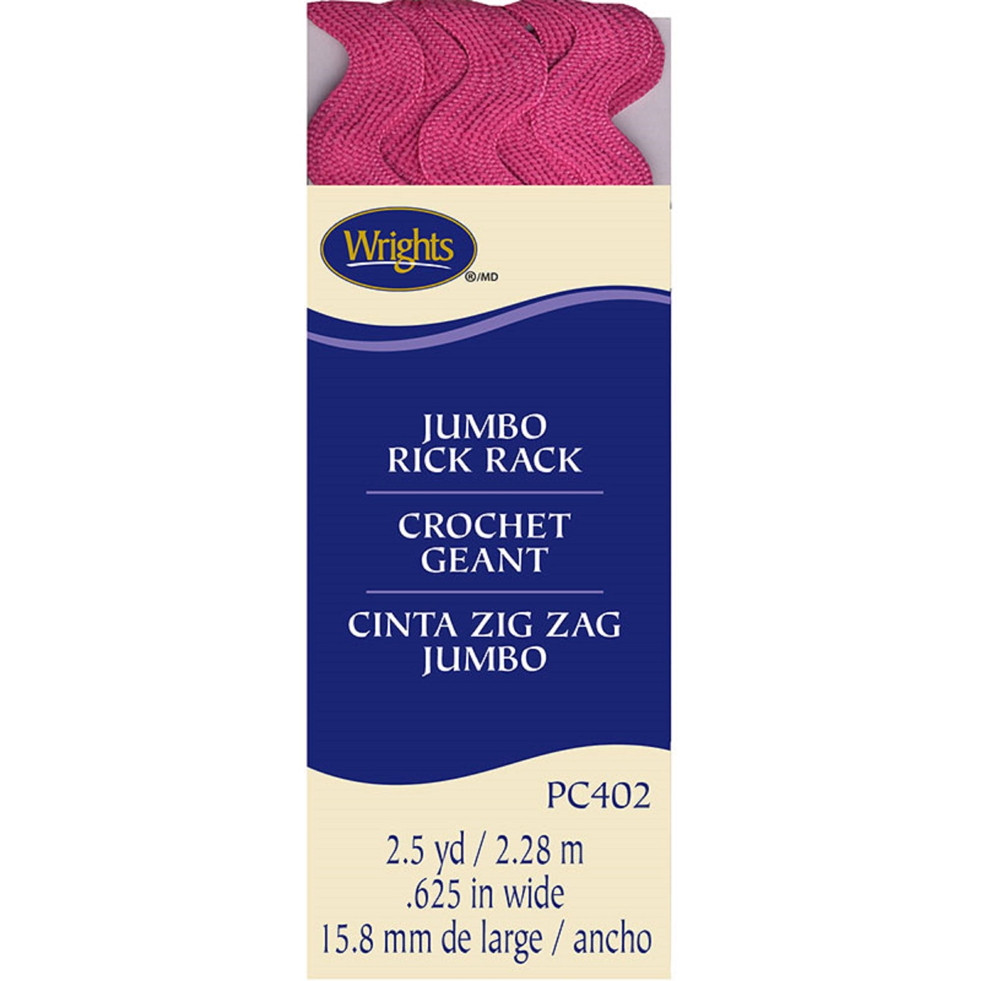 Wrights Jumbo Rick Rack Trim – 2.5 Yards