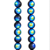 Black Aurora Borealis Round Glass Beads, 10mm by Bead Landing