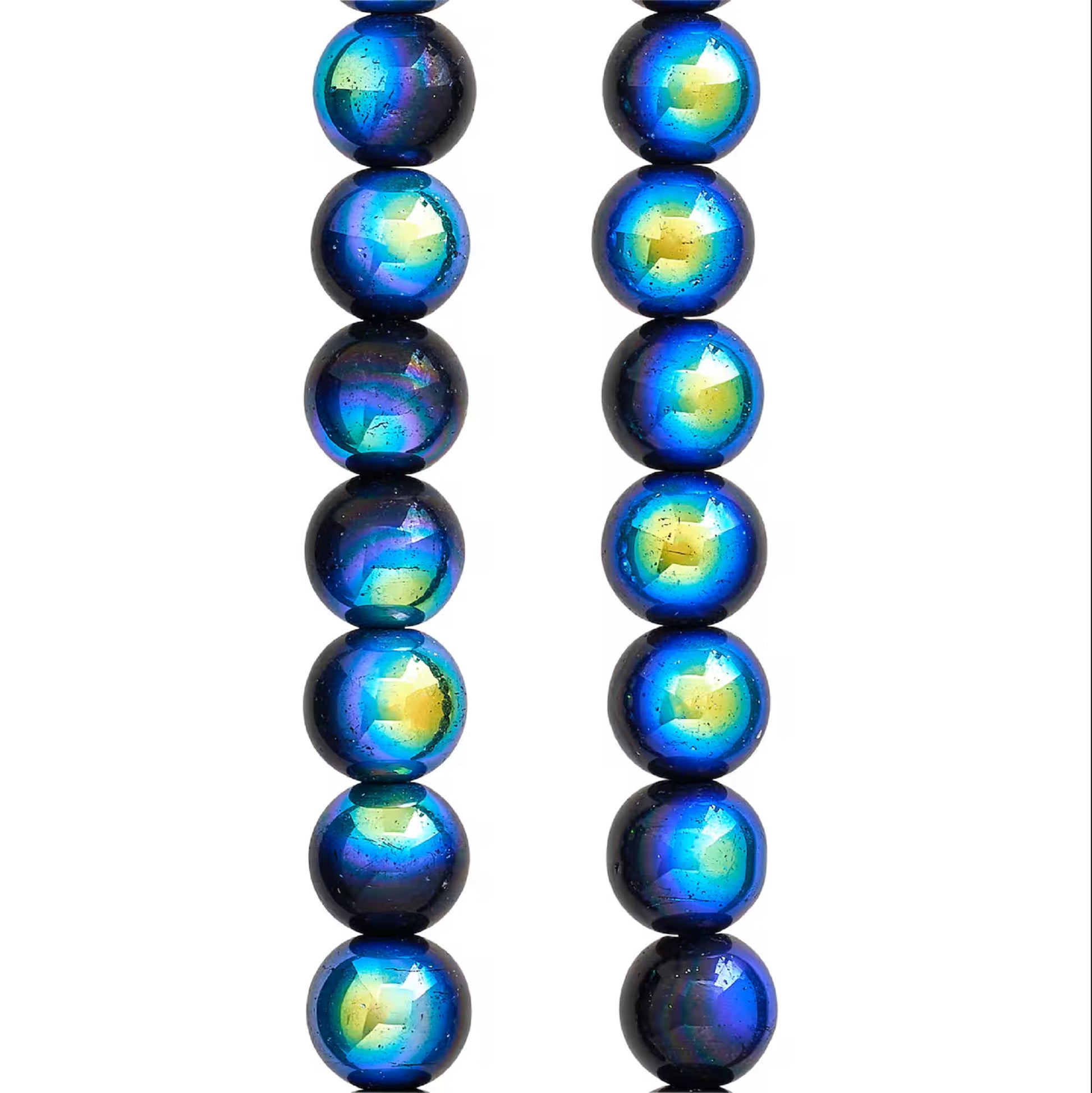 Black Aurora Borealis Round Glass Beads, 10mm by Bead Landing