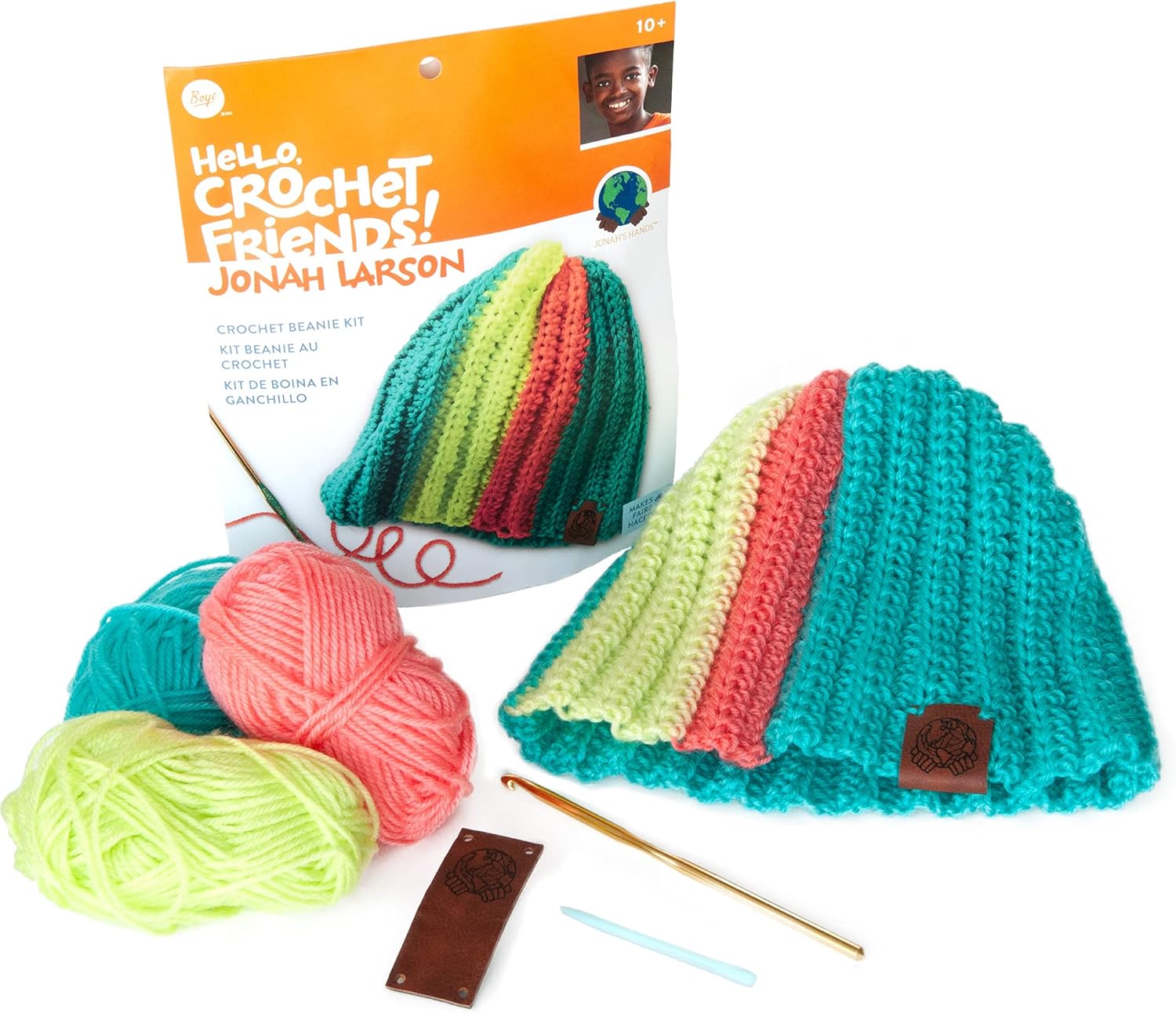 Boye Jonah Larson Crochet Friends Beanie Set