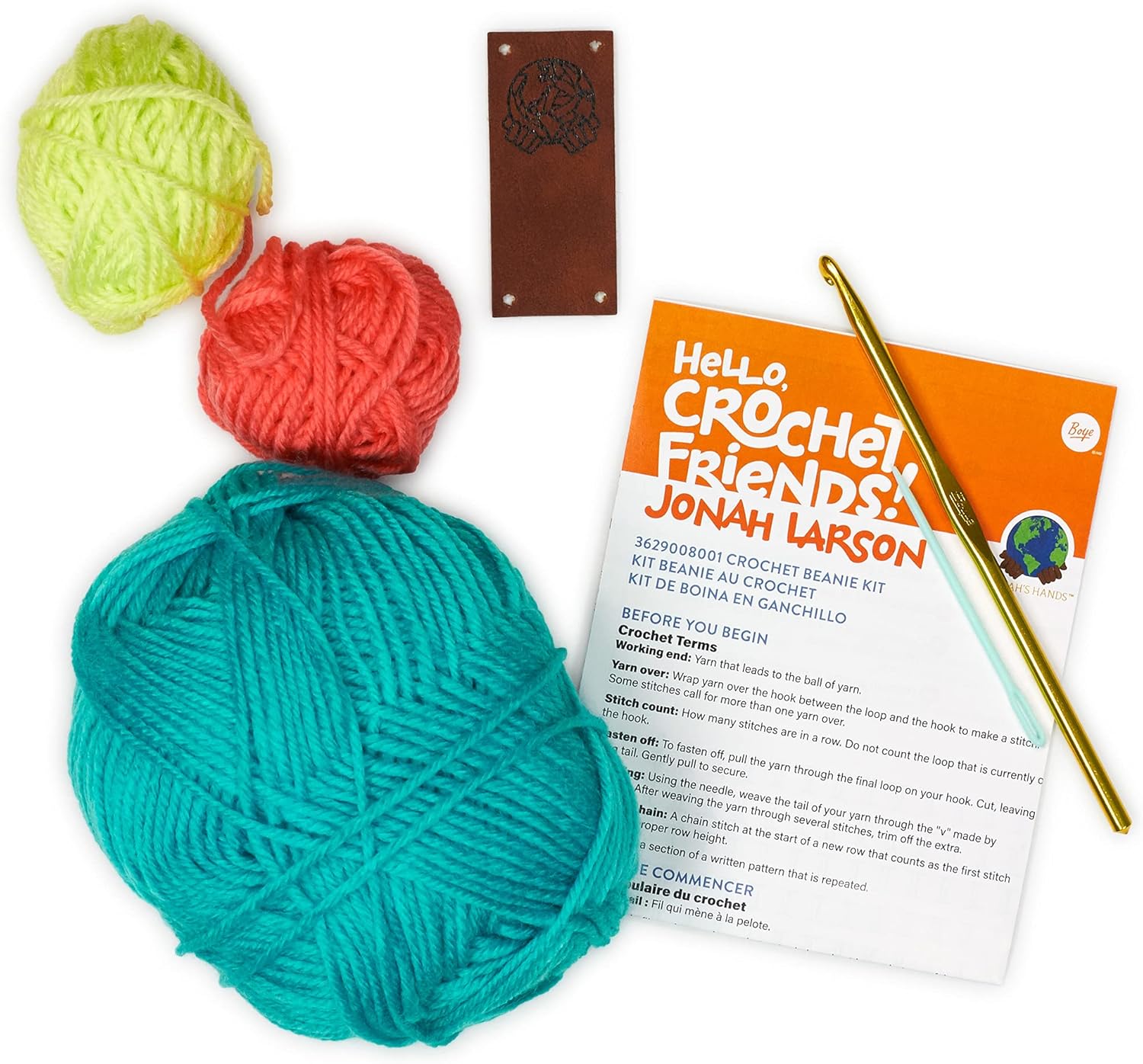 Boye Jonah Larson Crochet Friends Beanie Set
