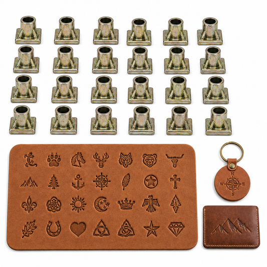 Mini 2D & 3D Leather Embossing Stamps – 27 Designs