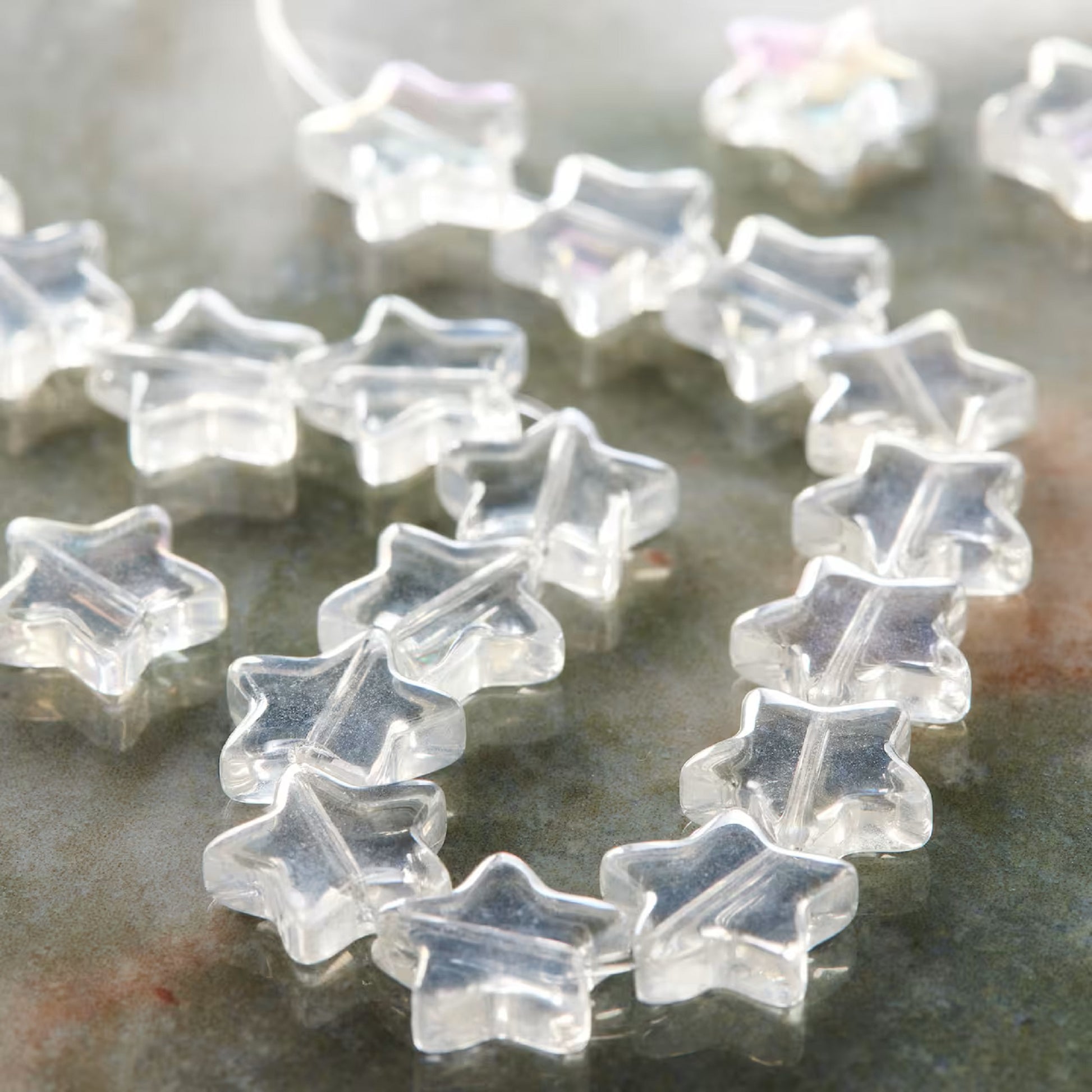 Clear Glass Star Beads by Bead Landing