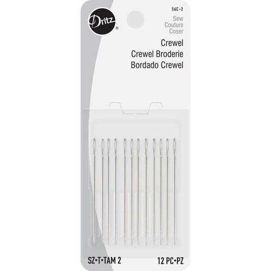 Crewel Hand Needles, Size 2, 12  56C-2