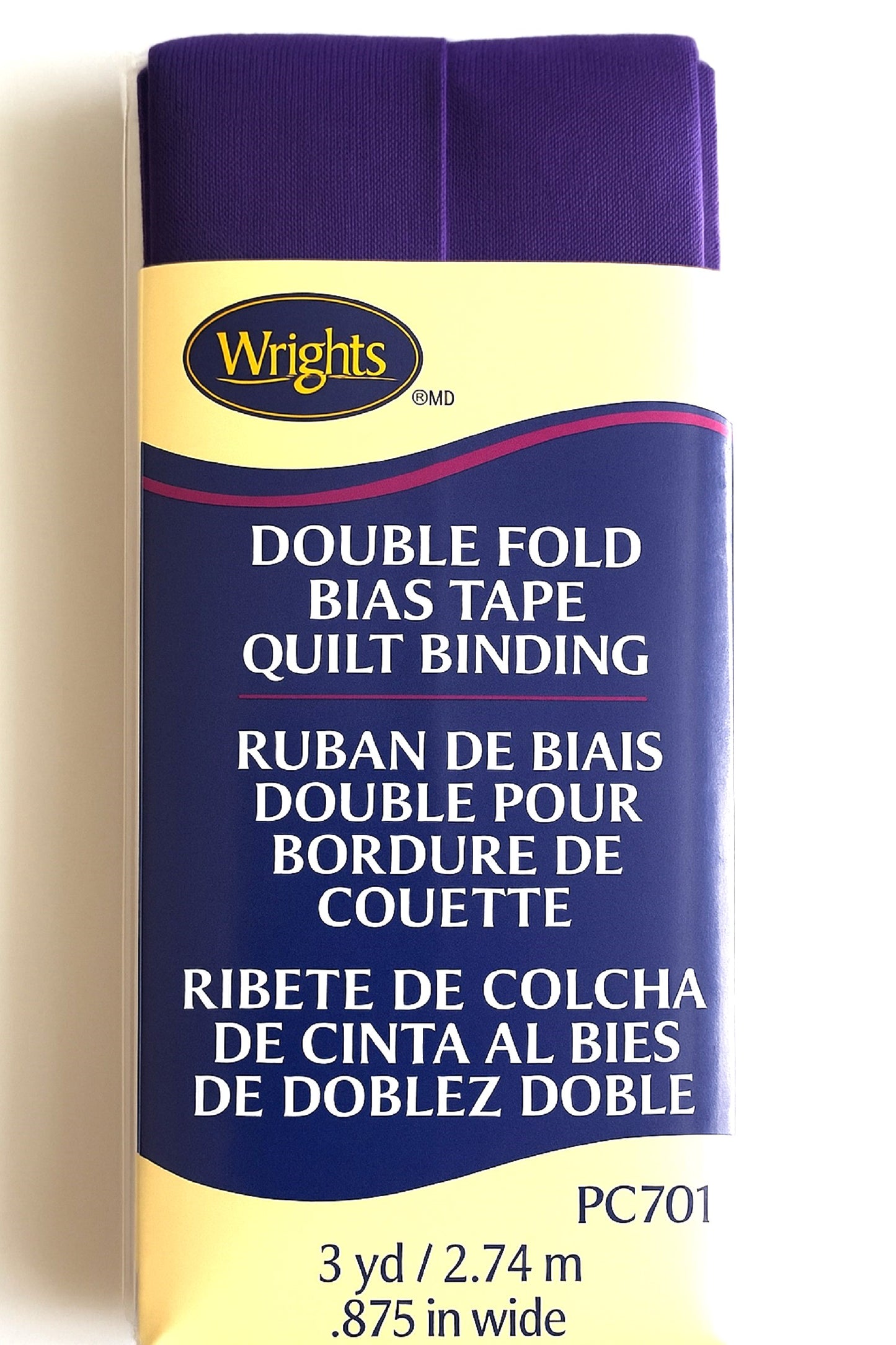 Wrights Products Double Fold Quilt Binding 7/8" X3yd,