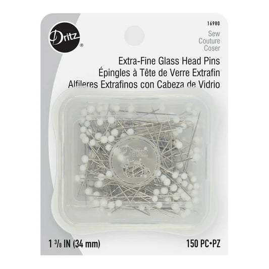 Dritz Extra-Fine Glass Head Pins, 150 Piece