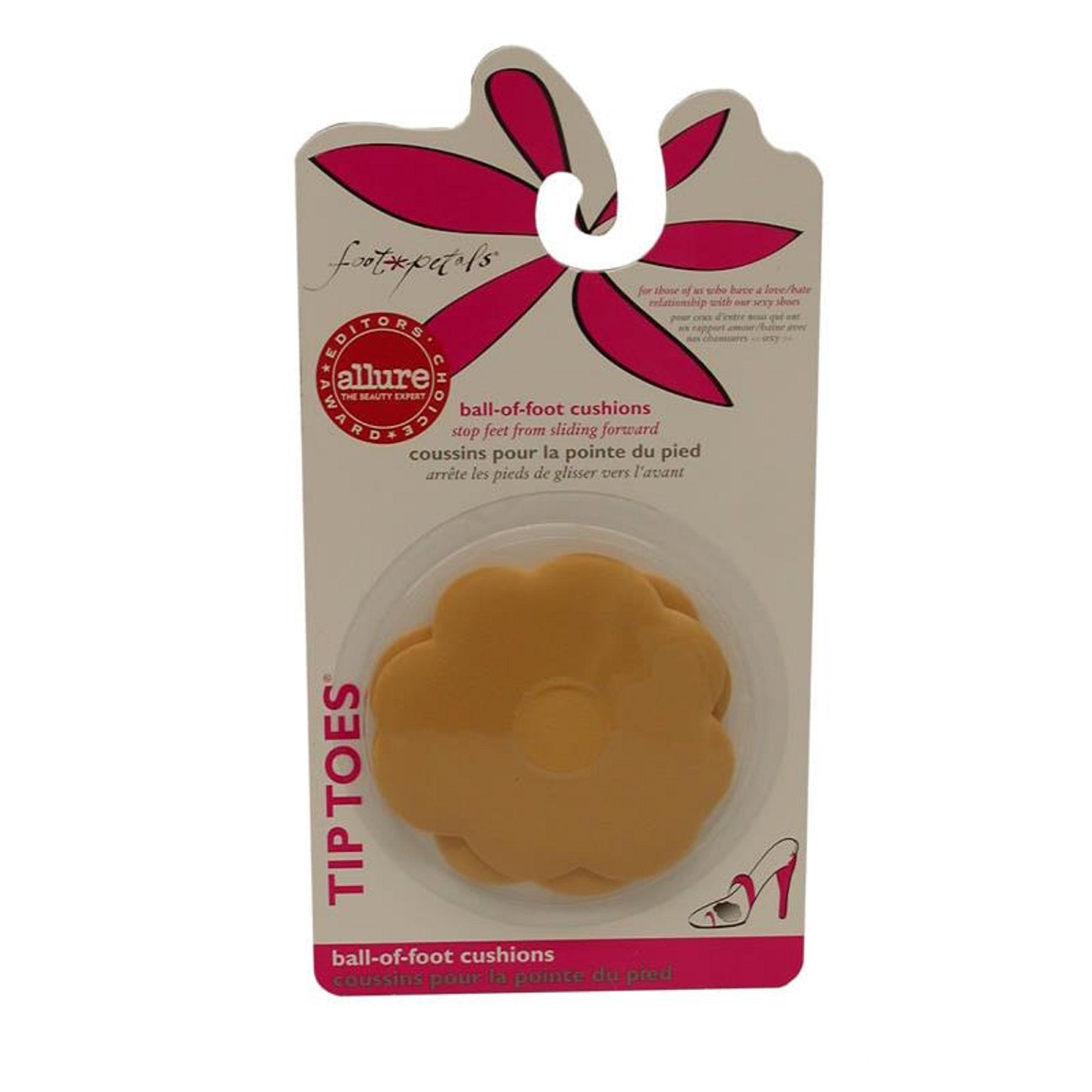 Foot Petals Ball of Foot Cushions with Extra Cushion  color Khaki