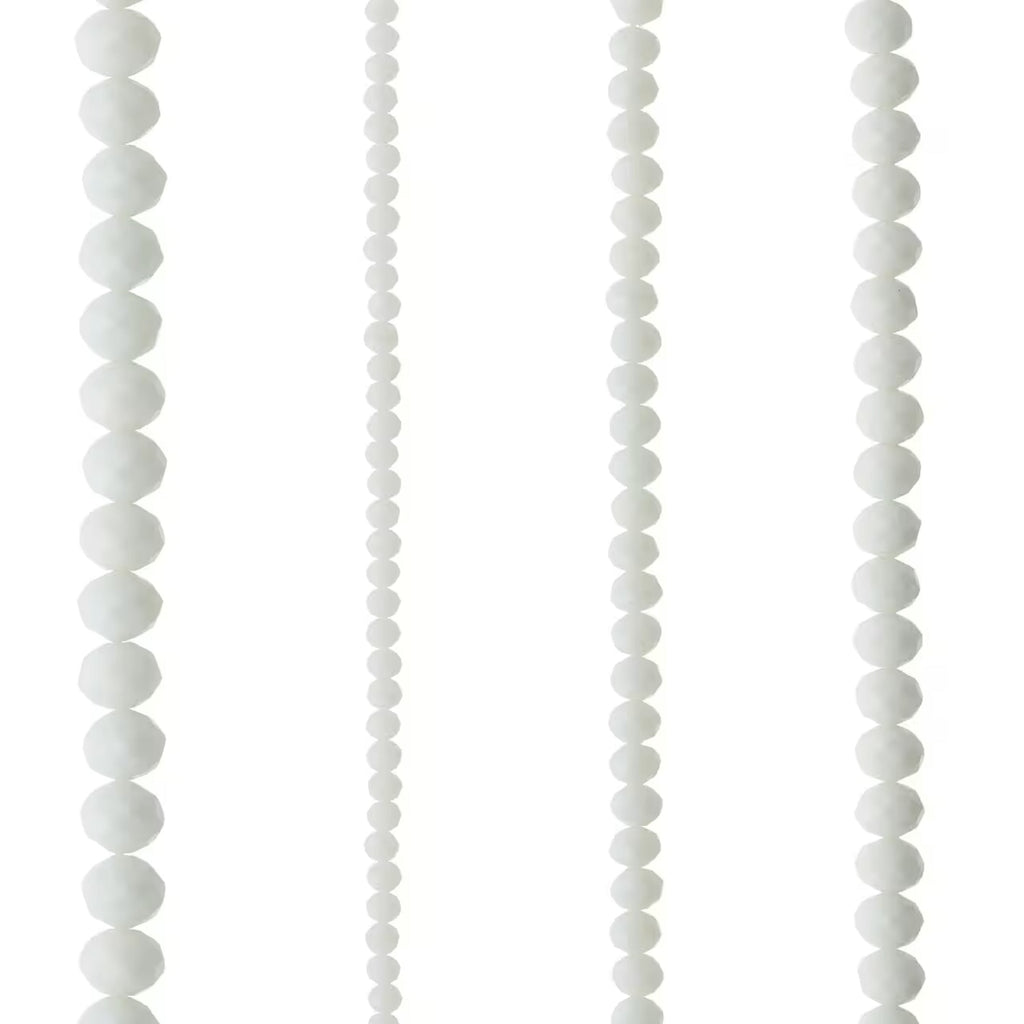 White Faceted Glass Rondelle Beads by Bead Landing